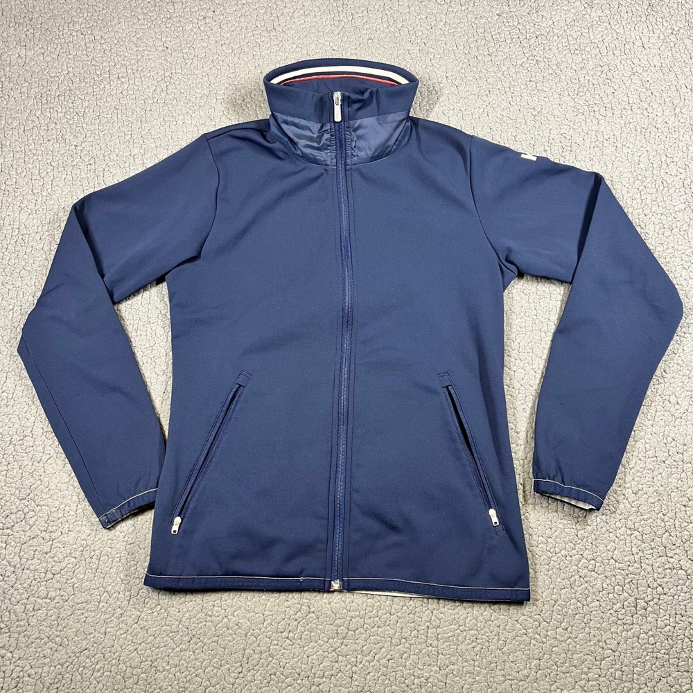 Helly Hansen Jacket Women M Full Zip Fleece Lined Navy Blue Outdoor